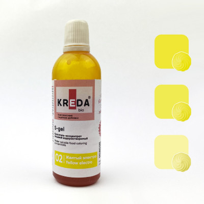 Краситель водорастворимый KREDA S-gel желтый электро, 80г