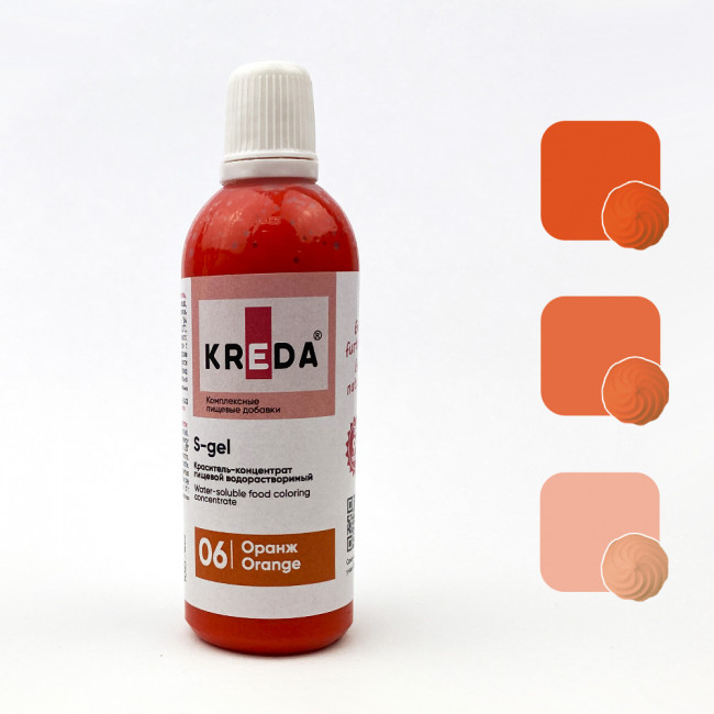 Краситель водорастворимый KREDA S-gel оранж, 80г