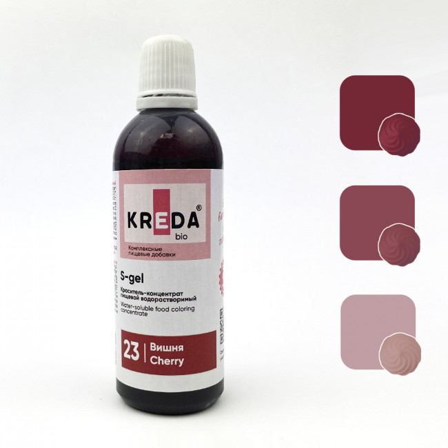 Краситель водорастворимый KREDA S-gel вишня, 80г