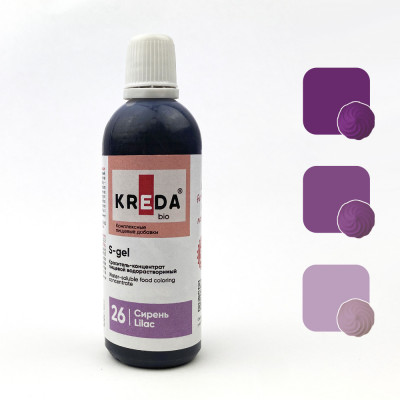 Краситель водорастворимый KREDA S-gel сирень, 80г