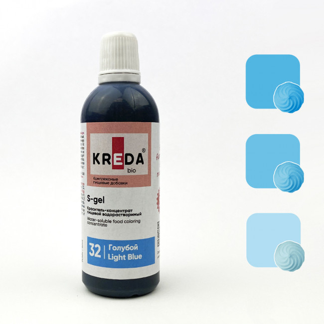 Краситель водорастворимый KREDA S-gel голубой, 80г