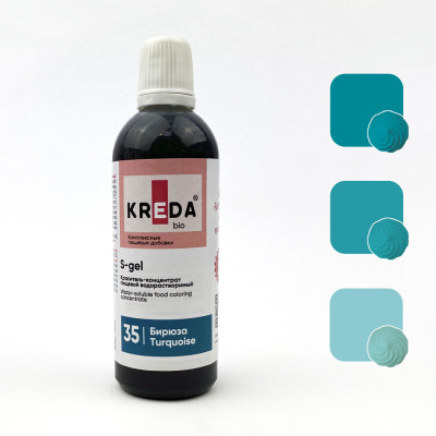 Краситель водорастворимый KREDA S-gel бирюза, 80г