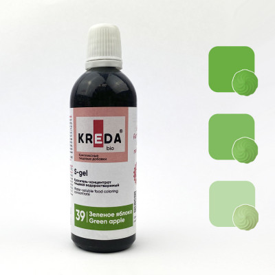 Краситель водорастворимый KREDA S-gel зеленое яблоко, 80г