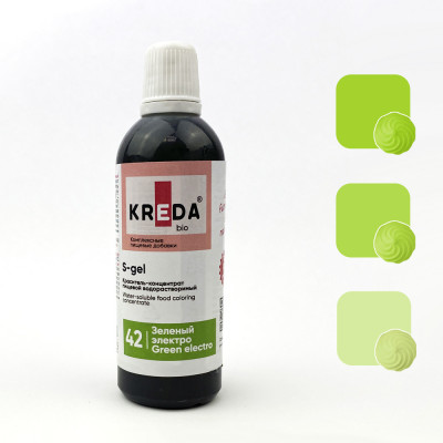 Краситель водорастворимый KREDA S-gel зеленый электро, 80г