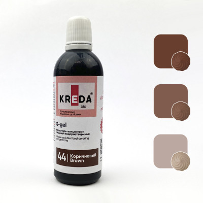 Краситель водорастворимый KREDA S-gel коричневый, 80г