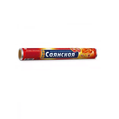 Фольга Саянская, рулон 29см×10м, толщина 14мкм
