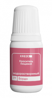 Краситель водорастворимый Prime-gel KREDA, бордо, 10мл