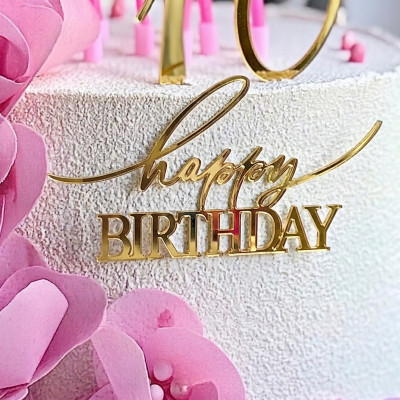 Топпер боковой «Happy Birthday» 