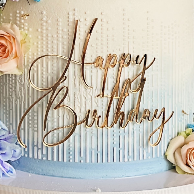 Топпер боковой «Happy Birthday» 
