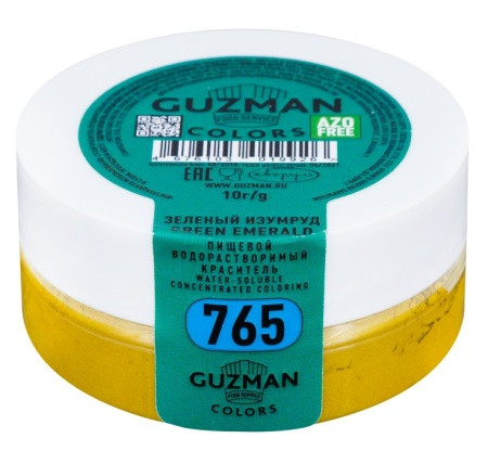  Краситель водорастворимый GUZMAN зелёный изумруд, 10г
