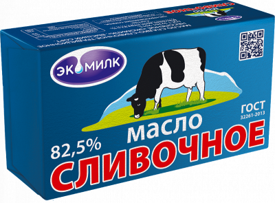 Масло сливочное ЭКОМИЛК 82,5%