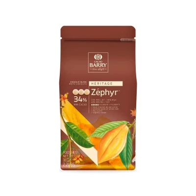 Шоколад белый Zephyr 34% Cacao Barry