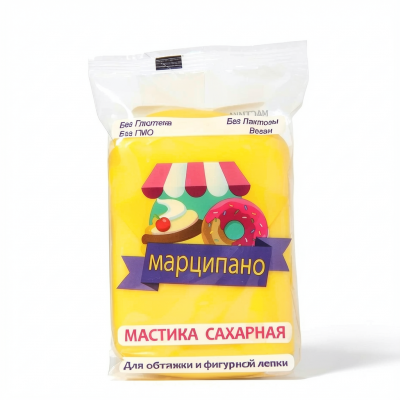 Мастика Марципано, Caria Foods, жёлтая, 1кг 