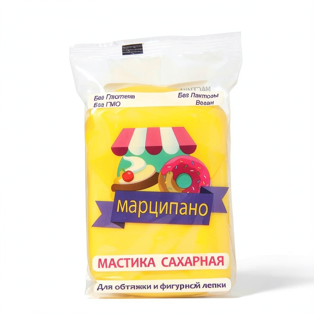 Мастика Марципано, Caria Foods, жёлтая, 1кг 