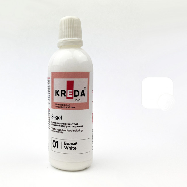 Краситель водорастворимый KREDA S-gel белый, 80г