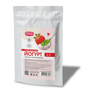 Йогурт сублимированный (порошок), клубника, Натива, 100г